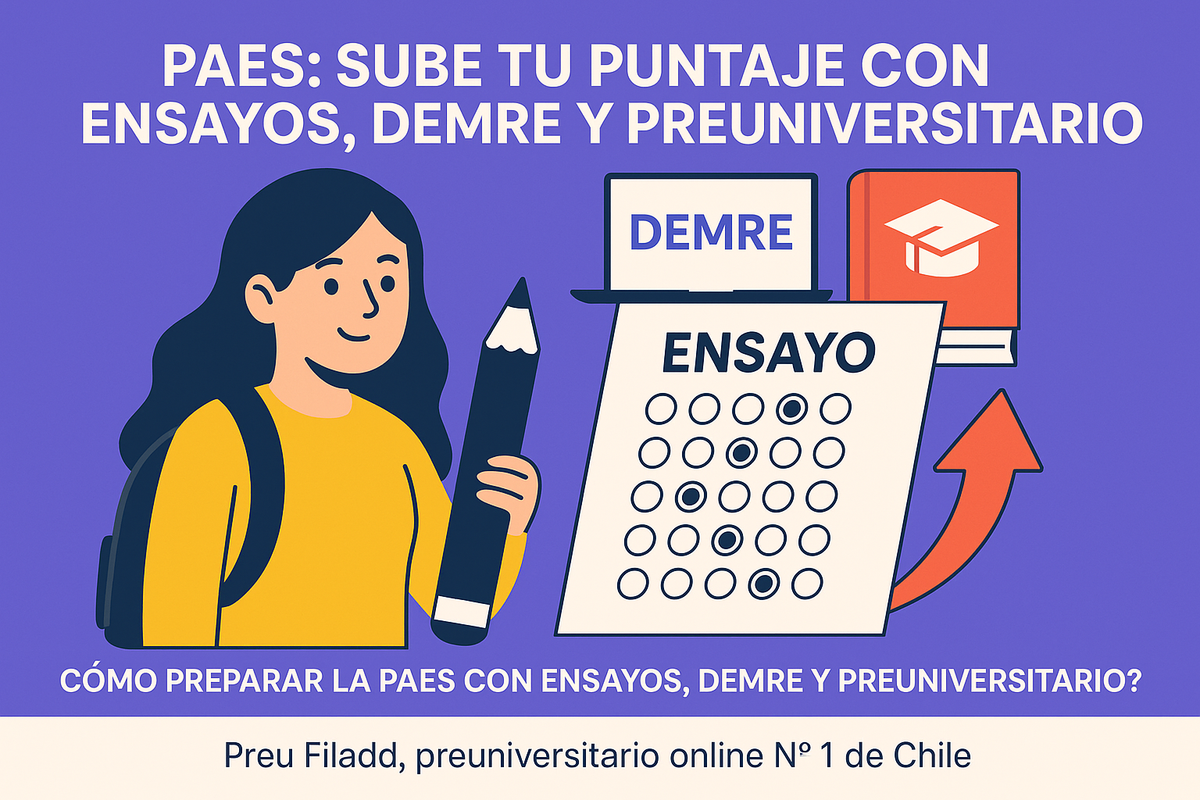 PAES: sube tu puntaje con ensayos
¿Cómo subir puntaje en la PAES con ensayos?