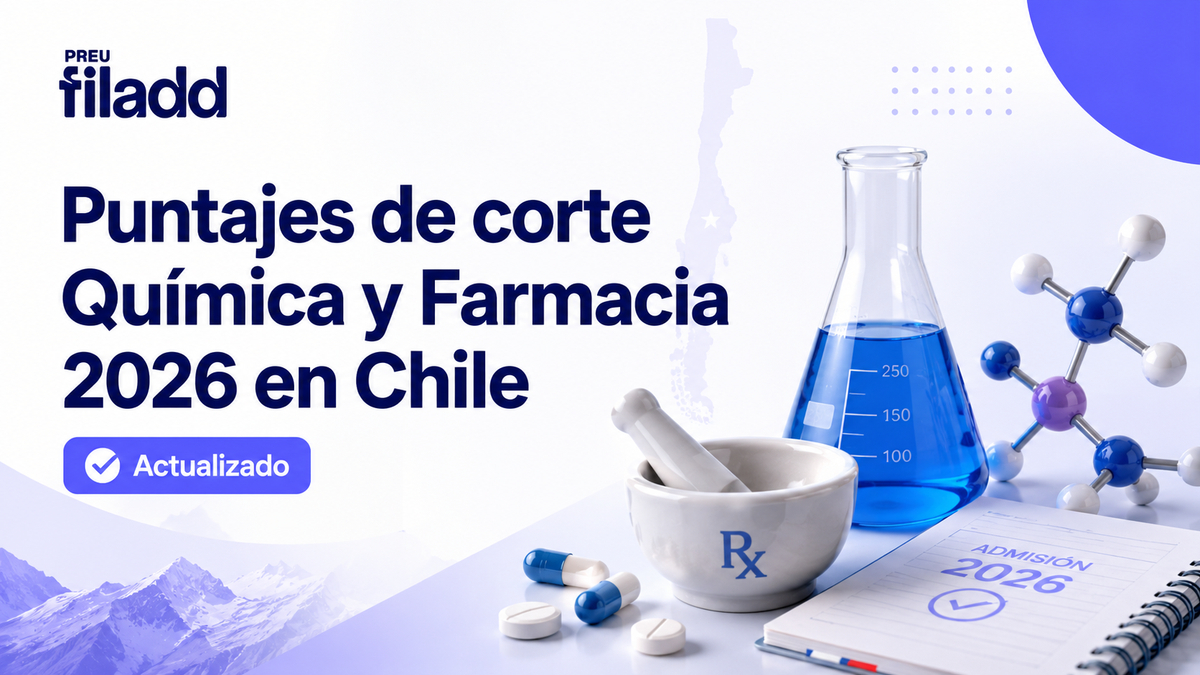 Puntajes de corte Química y Farmacia 2026 en Chile - actualizado