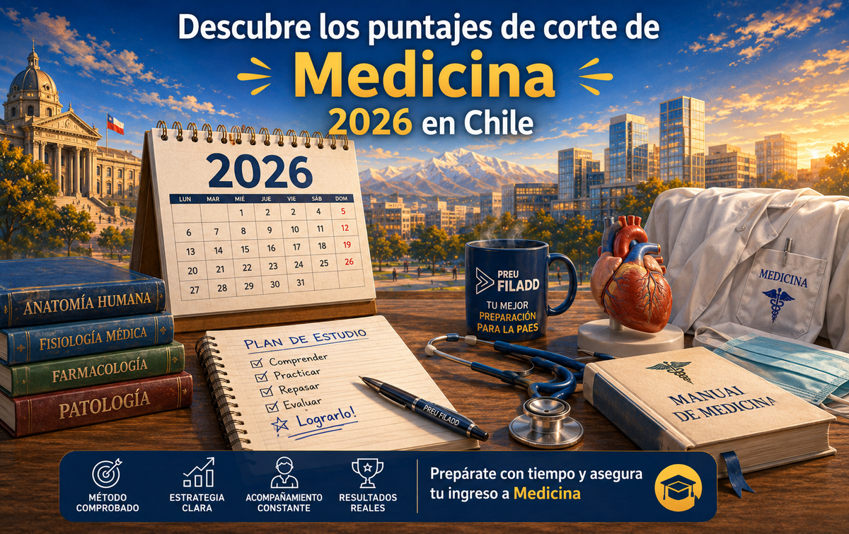 Puntajes de corte Medicina 2026 en Chile - actualizado