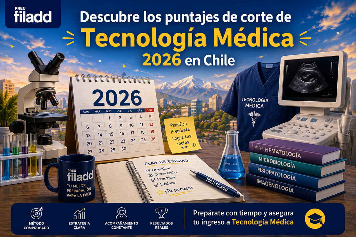 Puntajes de corte Tecnología Médica 2026 en Chile - actualizado