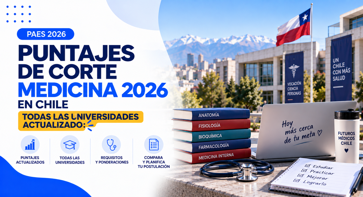 Puntajes de Corte Medicina 2026 en Chile: Todas las Universidades Actualizado