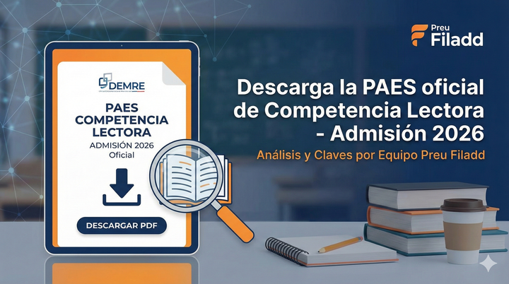 PAES Oficial de Competencia Lectora Admisión 2026 - Descarga gratis