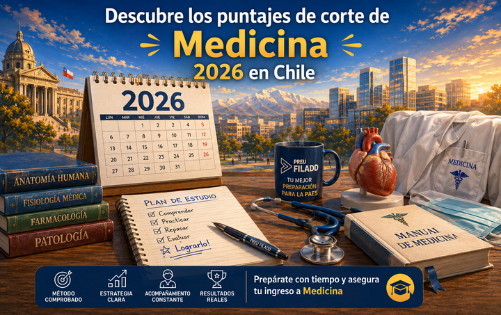 Puntajes de corte Medicina 2026 en Chile - actualizado