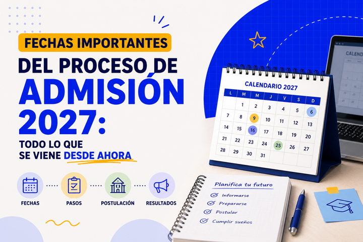 Fechas importantes del proceso de Admisión 2027: Todo lo que se viene desde ahora
