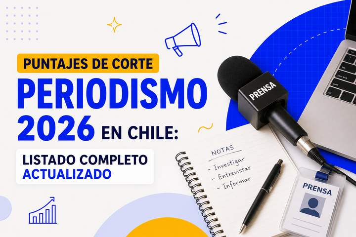 Puntajes de Corte Periodismo 2026 en Chile: Listado completo actualizado