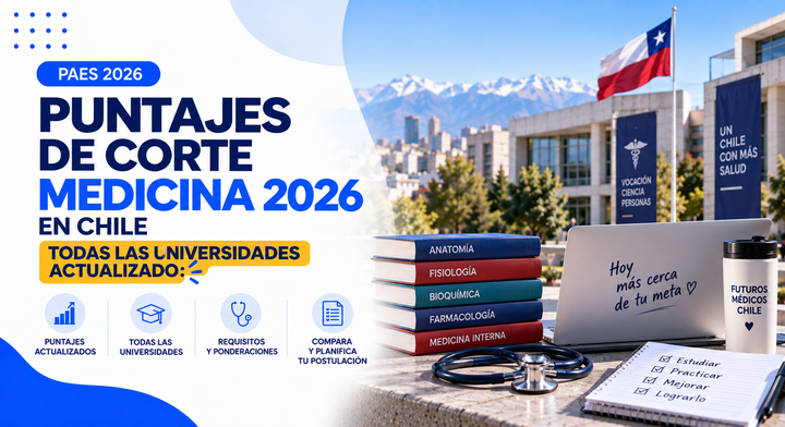 Puntajes de Corte Medicina 2026 en Chile: Todas las Universidades Actualizado