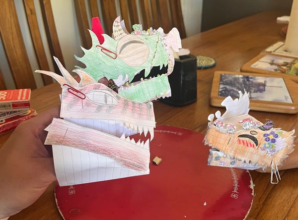 Dragon puppets