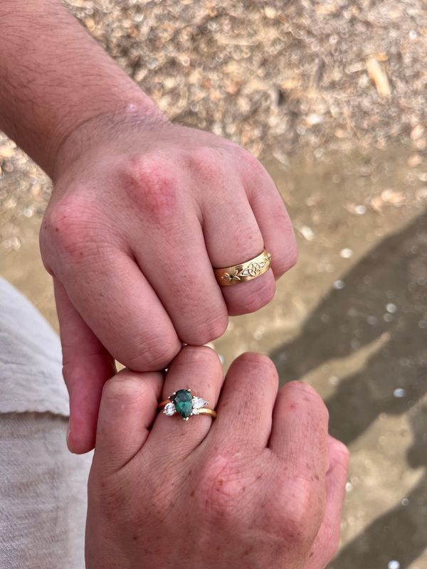 We made each other engagement rings
