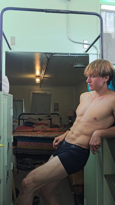 Underwear shoot in a train car