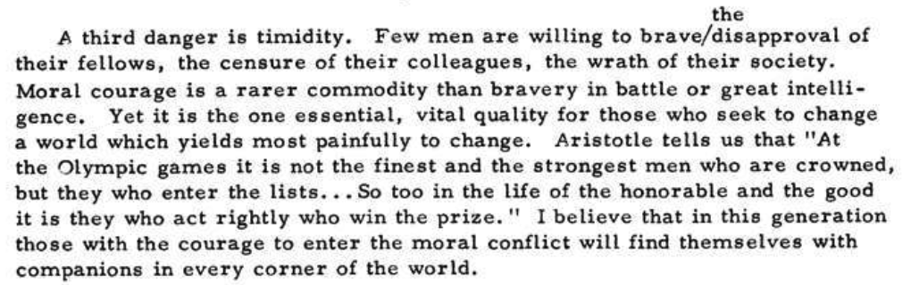 Text from Robert Kennedy's "Day of Affirmation" address in Cape Town, June 6, 1966