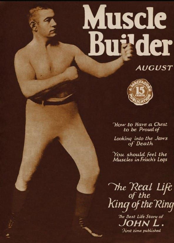 An old muscle magazine cover from the 1920s. 