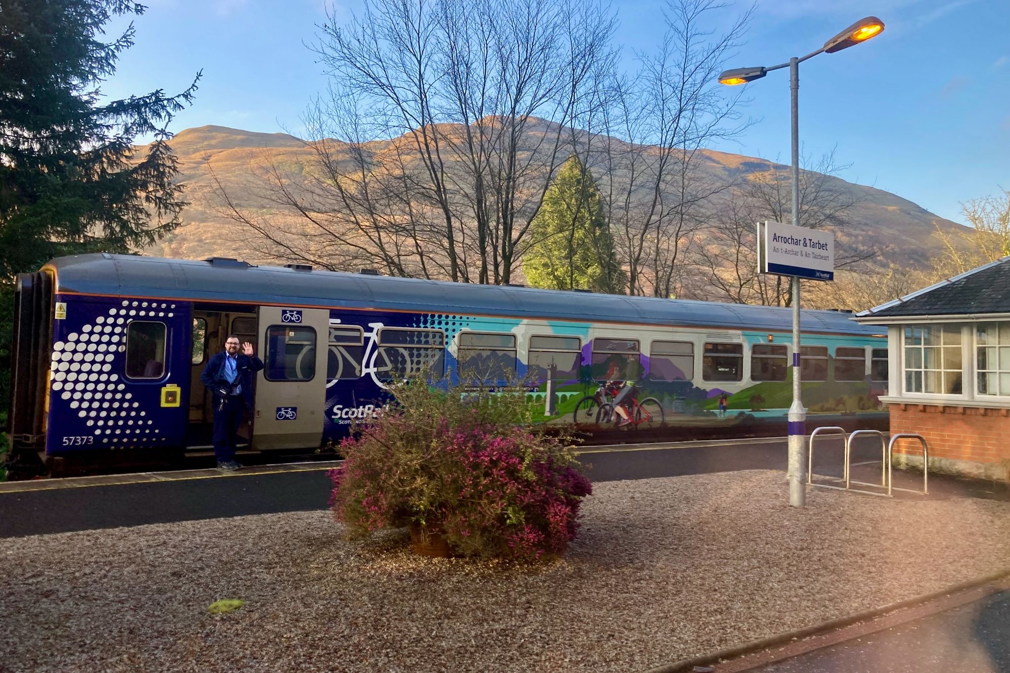Bild: Fahrradwagen im Bahnhof Arrochar & Tarbet
