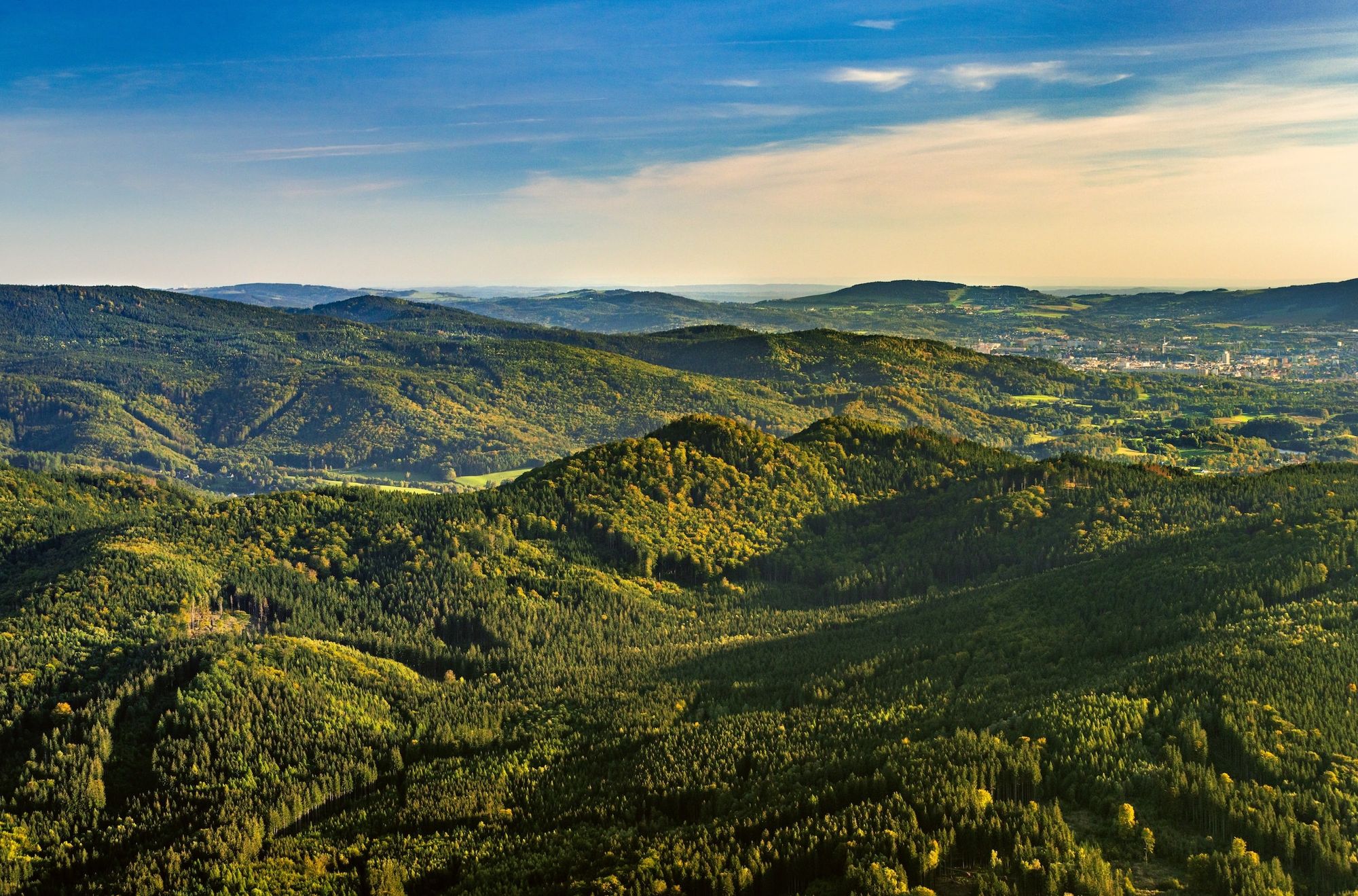 Blick auf das Isergebirge