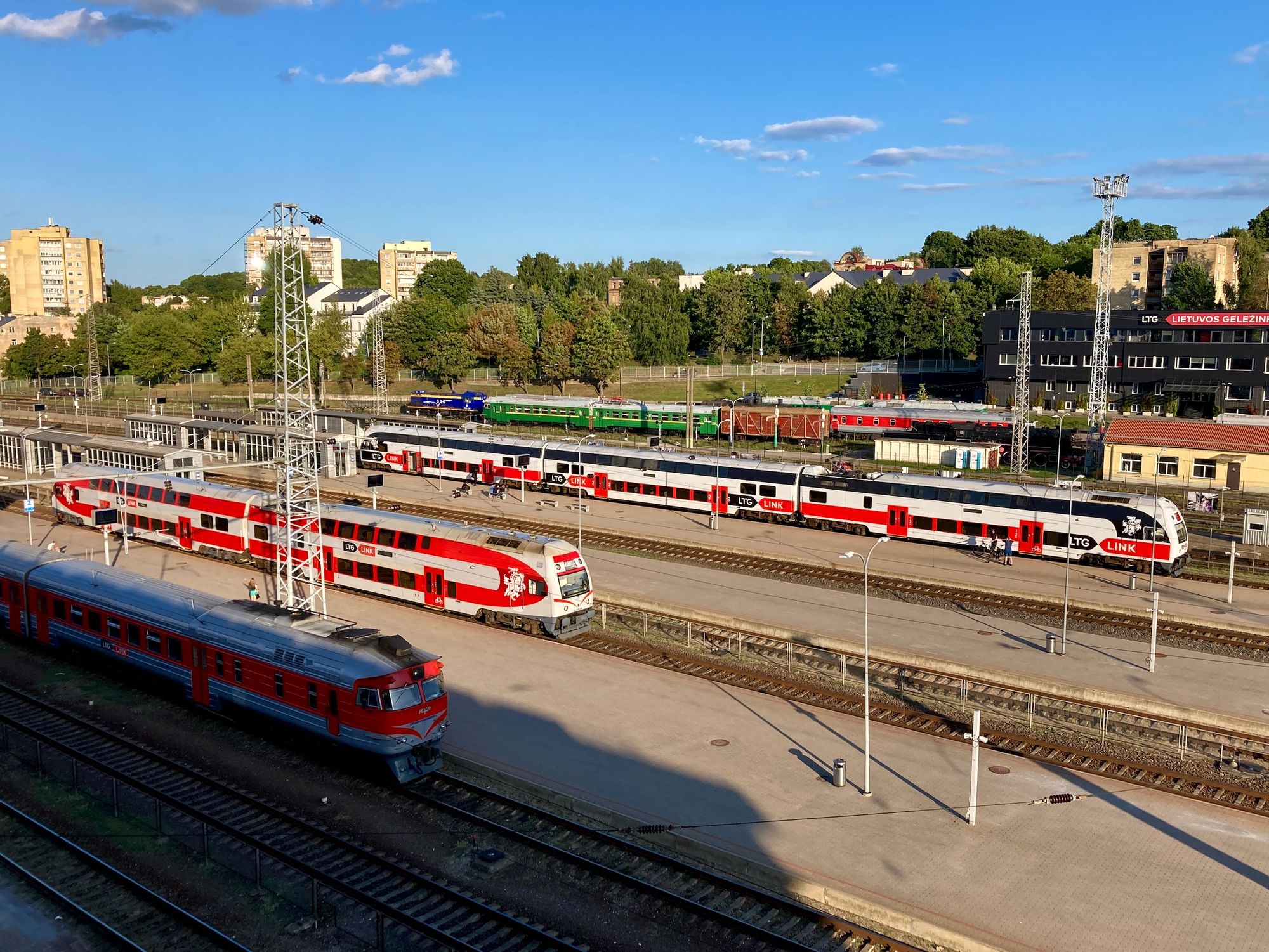 Aussicht auf den Bahnhof von Vilnius