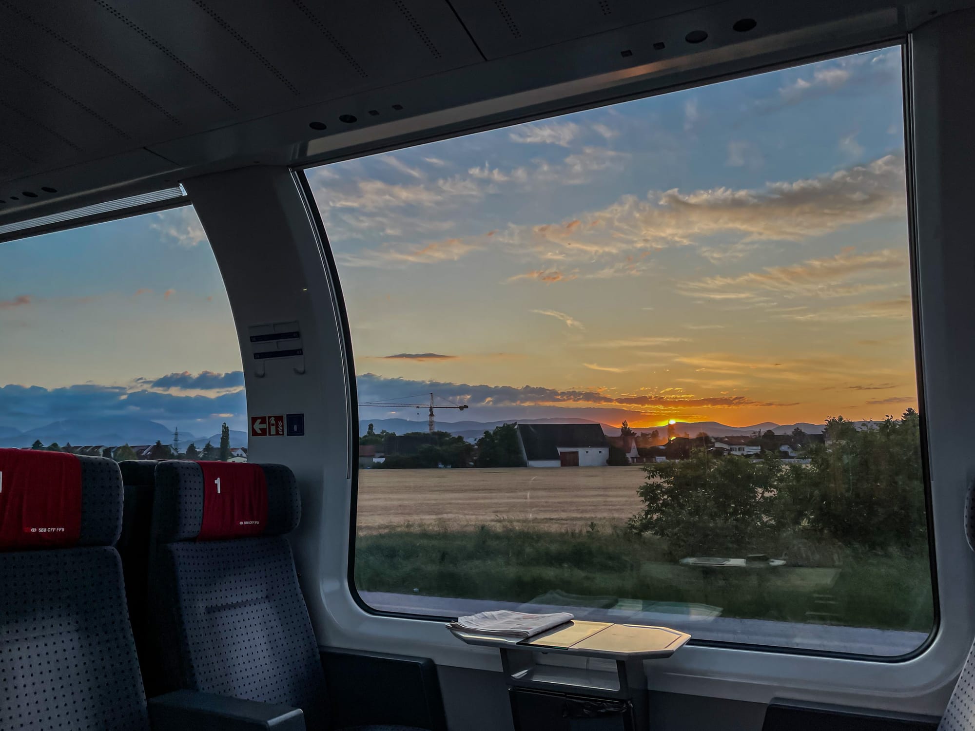 Abendstimmung im Panoramawagen