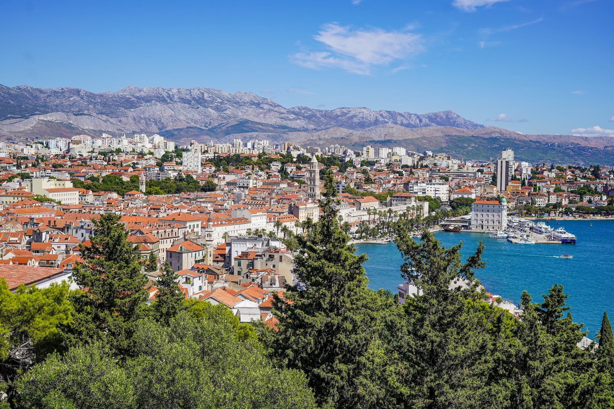 Aussicht auf die Stadt Split in Kroatien