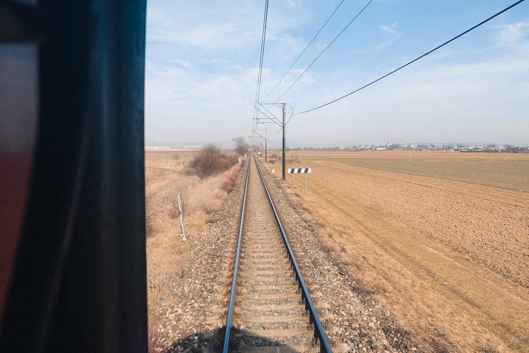 Blick auf die Strecke zwischen Košice und Budapest