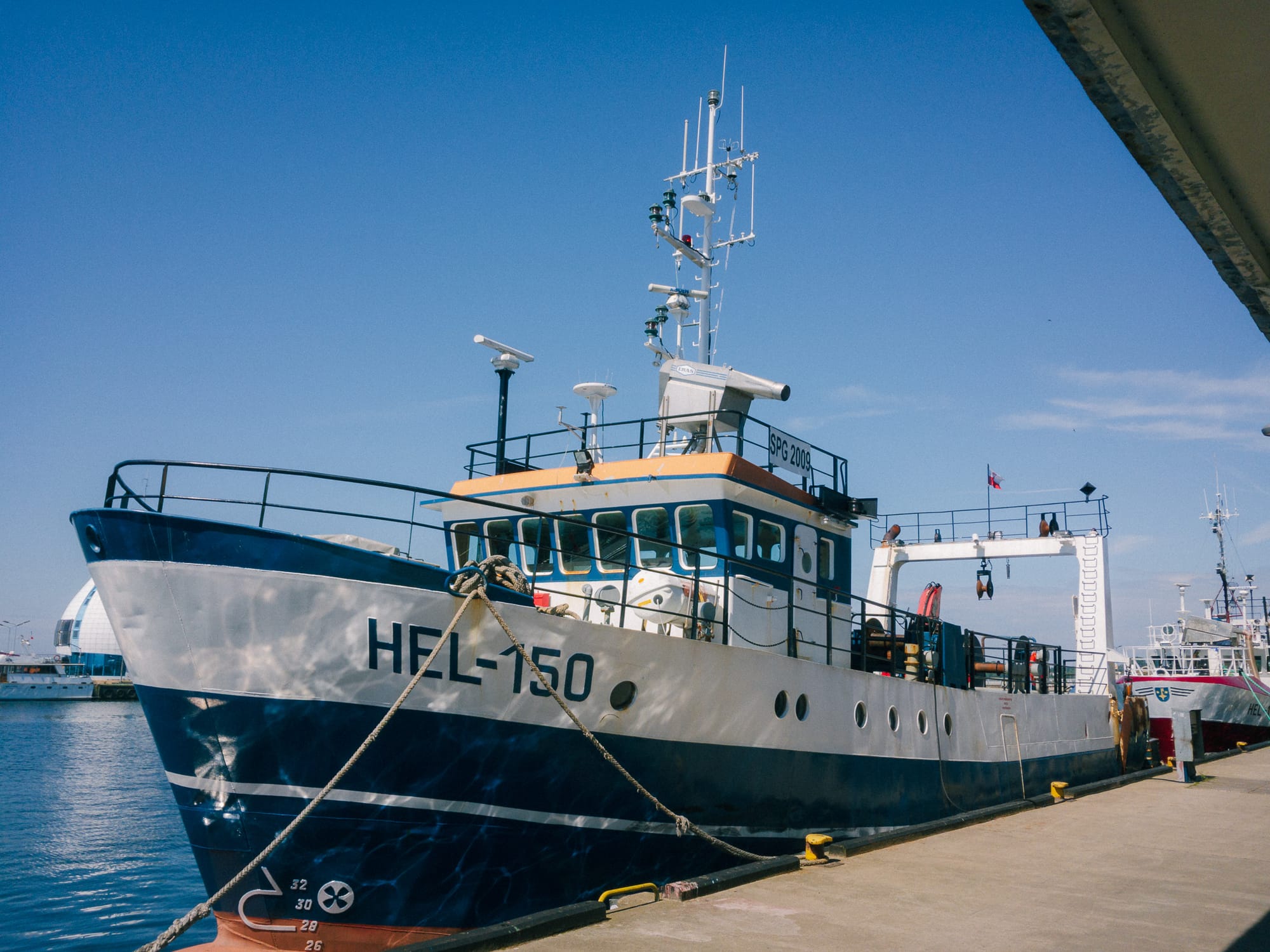 Typischer Kutter im Hafen von Hel