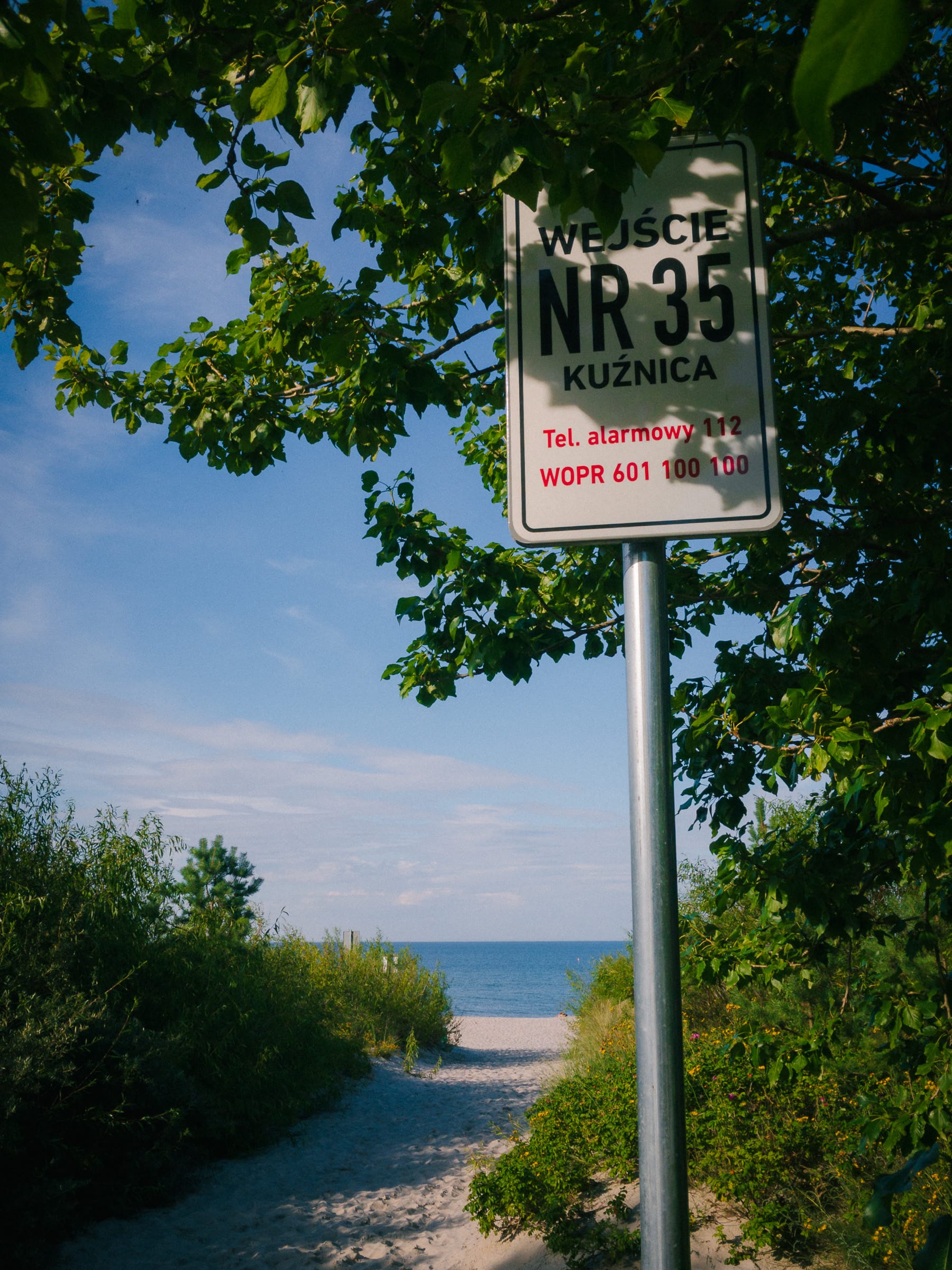Zugang zum Strand in Kuźnica