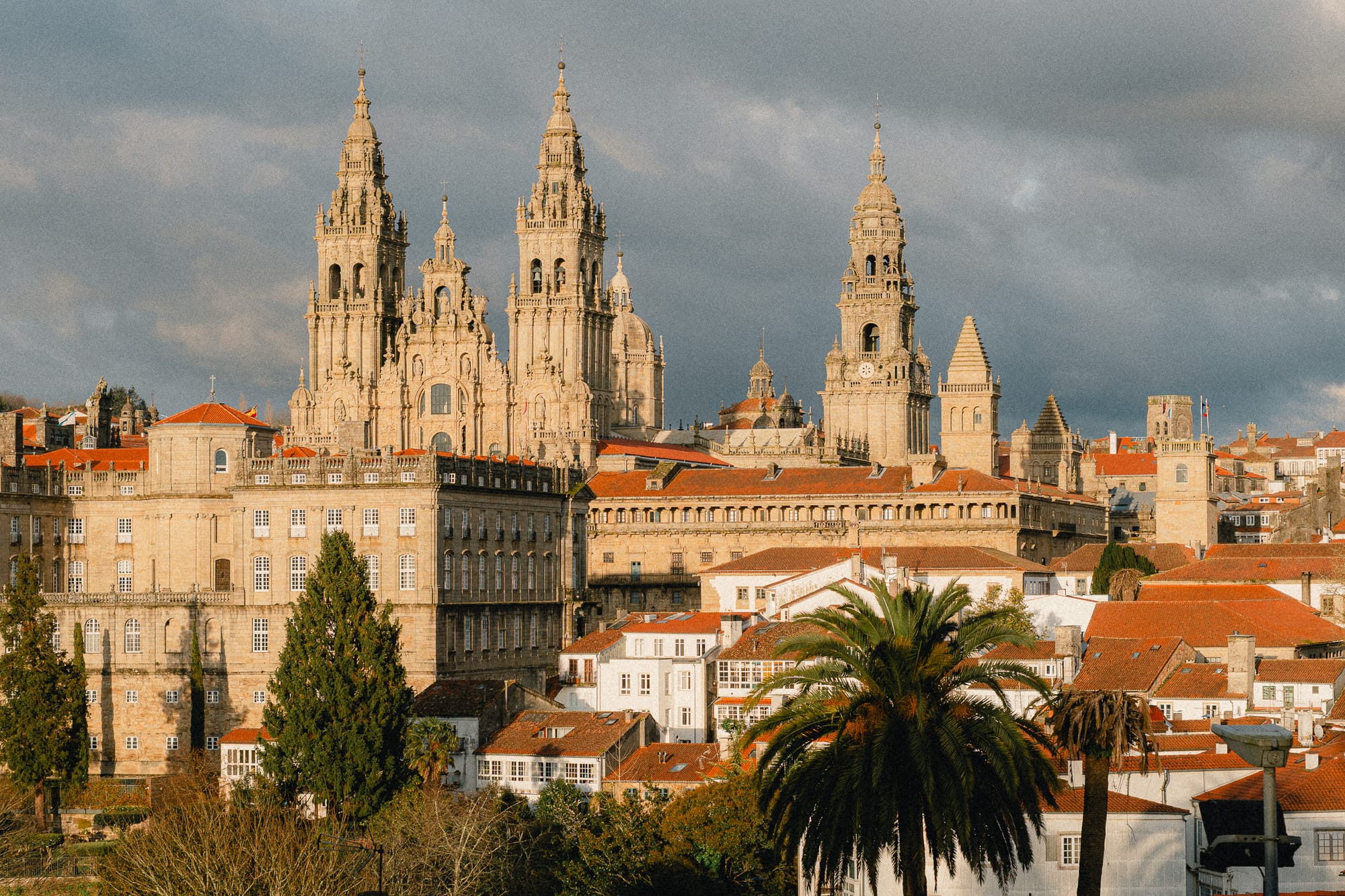 Aussicht auf die Kathedrale von Santiago de Compostela