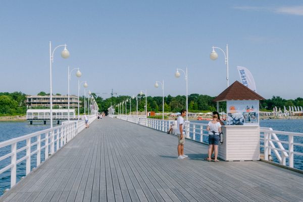 Auf der Seebrücke von Jurata
