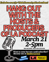 Hang out with LA Podcast hosts on March 21