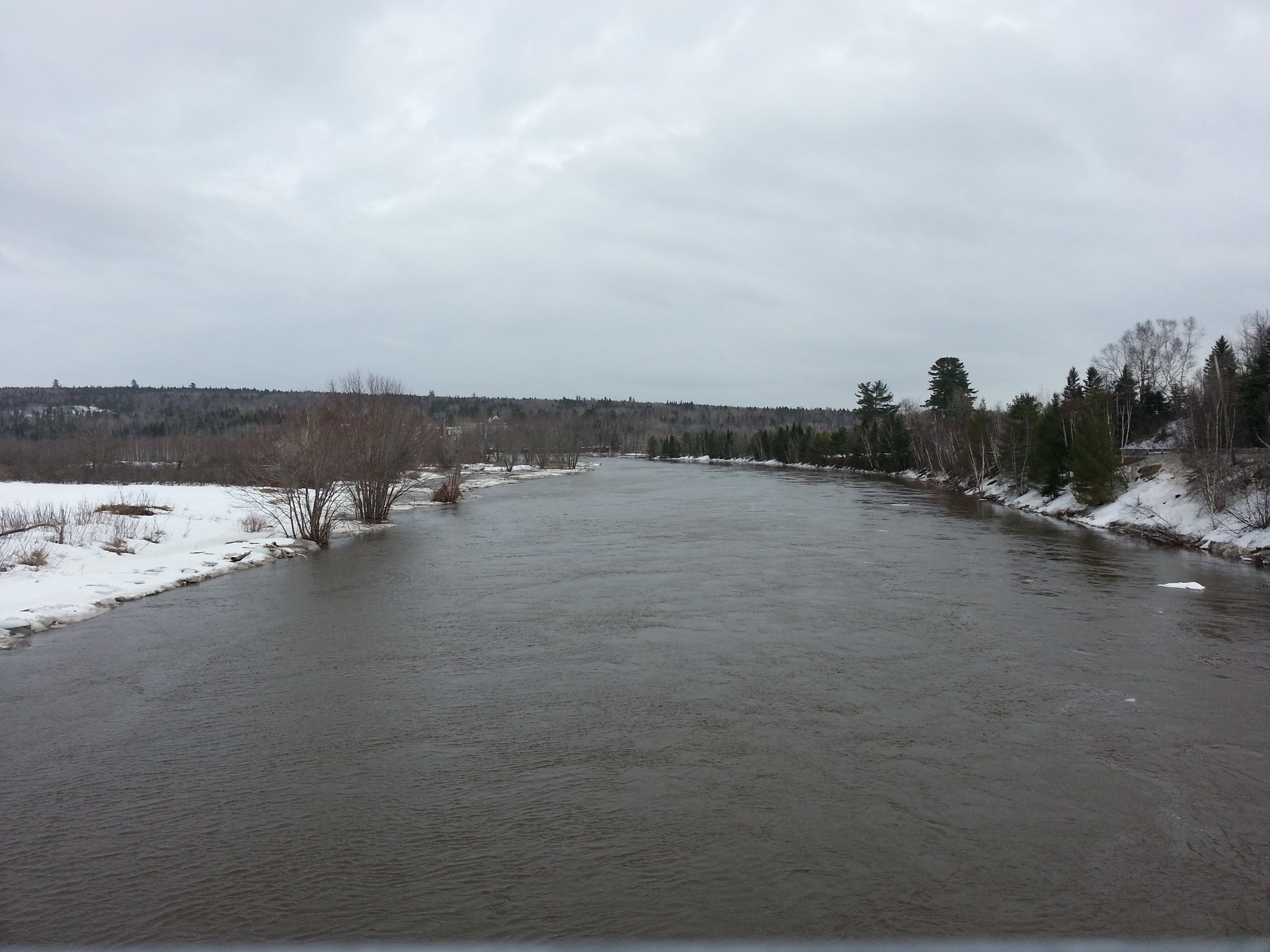 Nashwaak River looking downstream from Durham Bridge