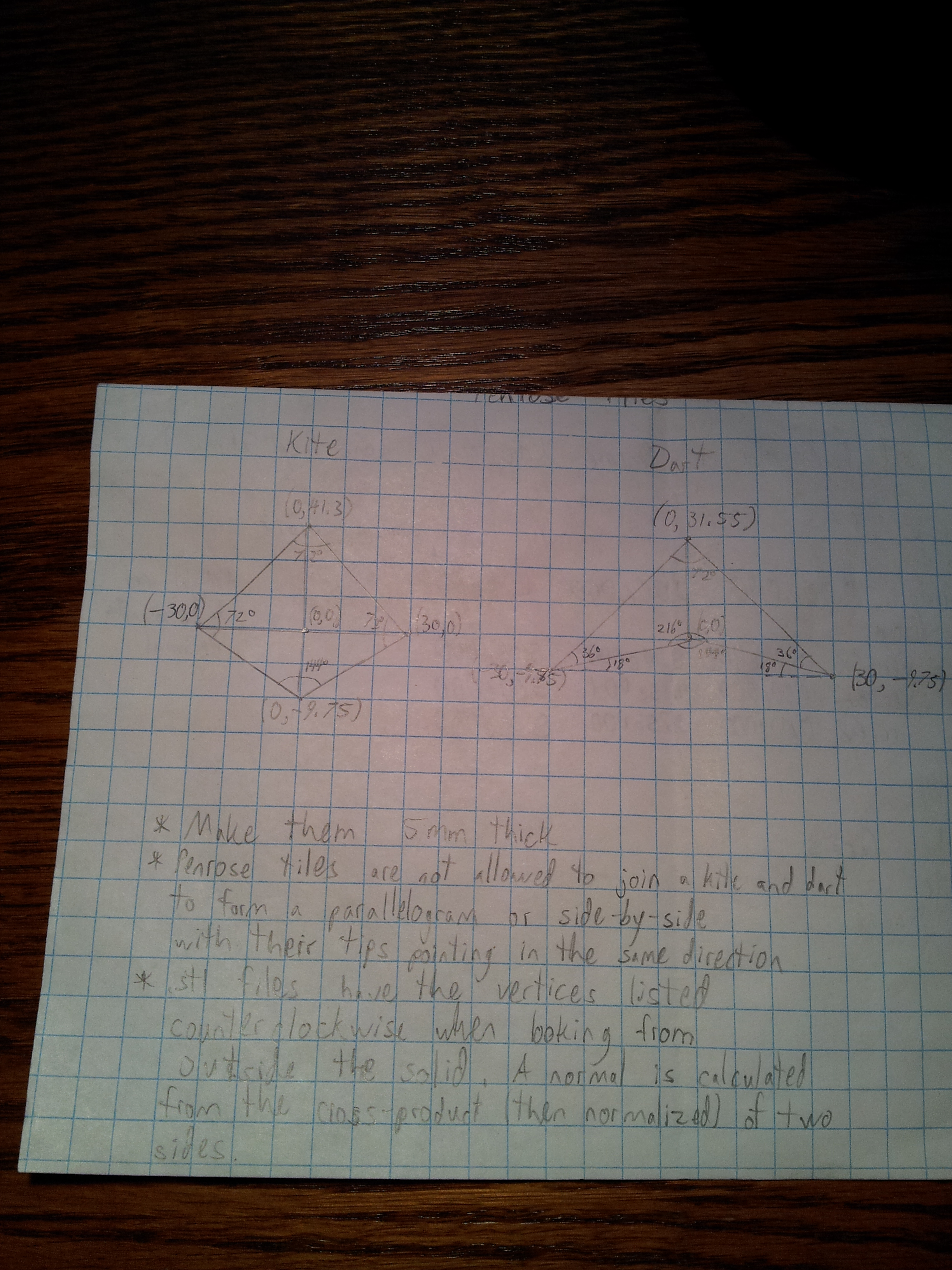 Sketch/calculations page 1