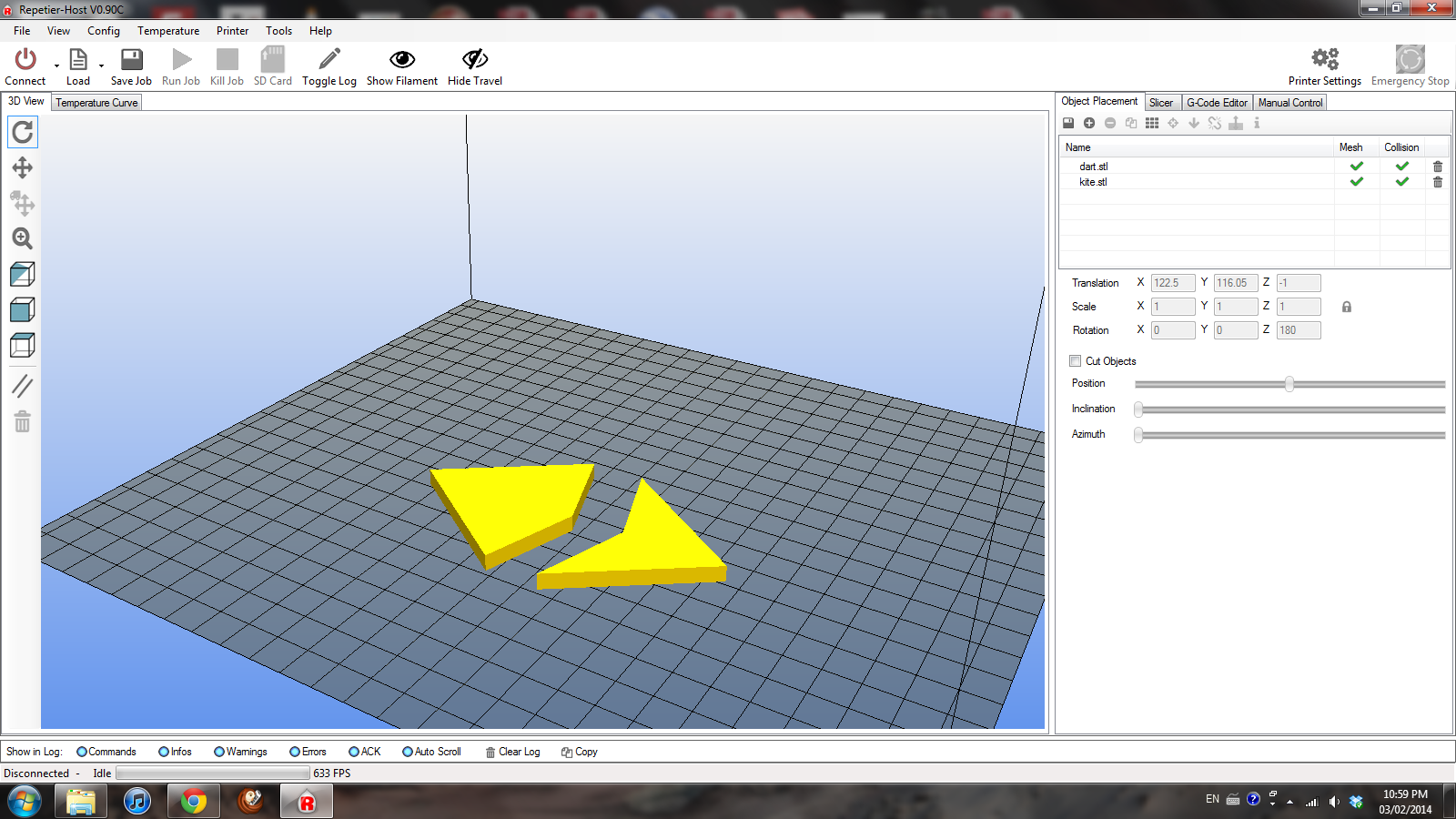 Screenshot in Repetier Host