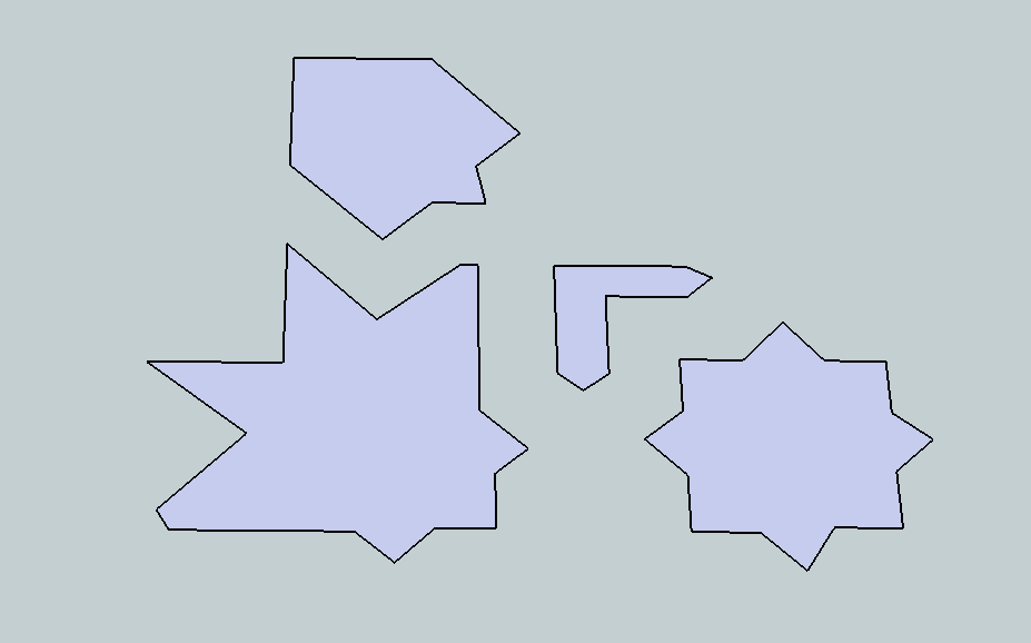 Some of the repeating shapes in this tiling