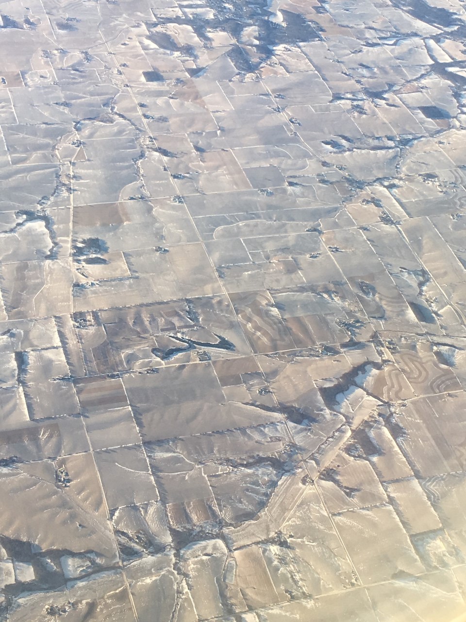 Aerial view of landscape in western Wisconsin