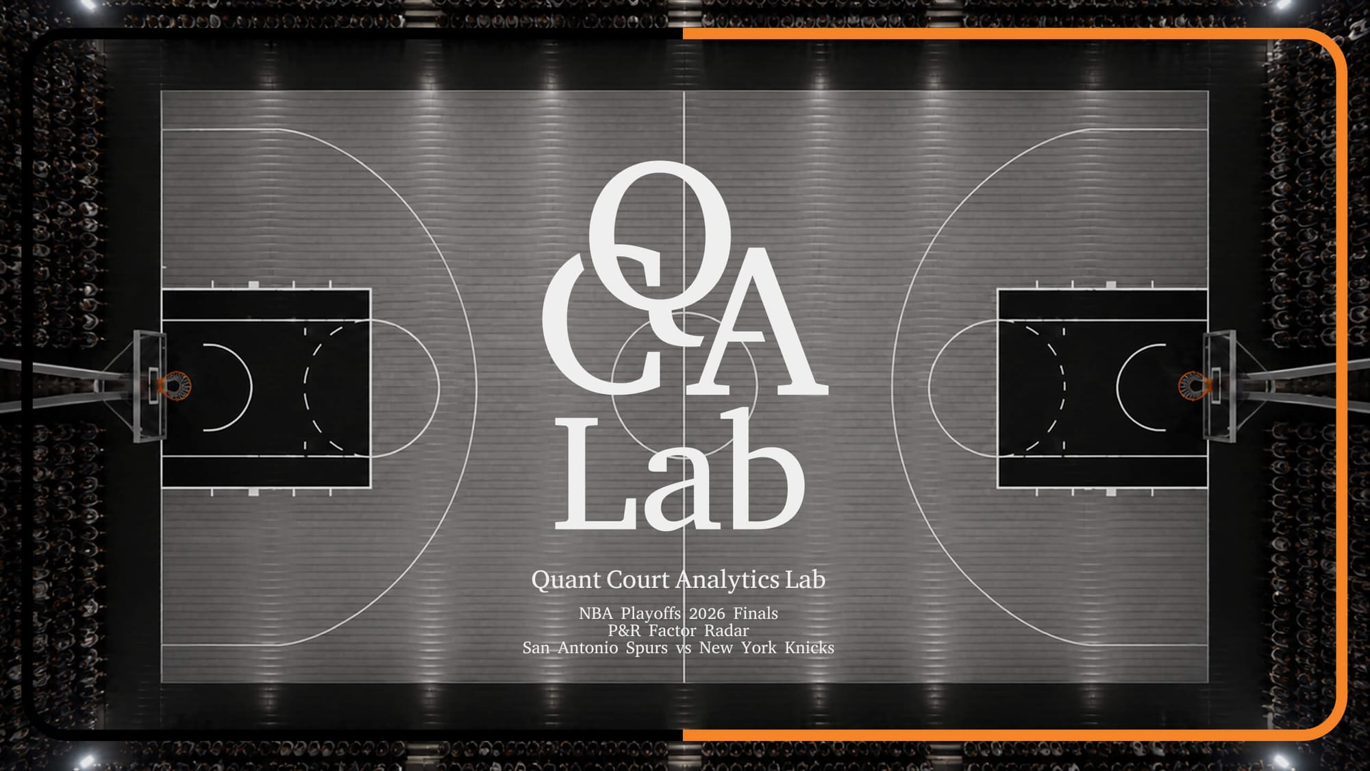 QCA Lab｜NBA Finals 2026 Spurs vs Knicks - P&R Factor Radar