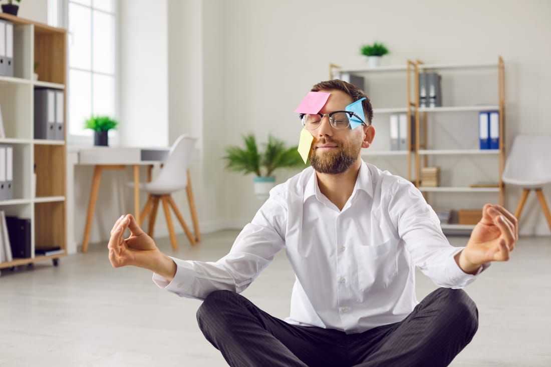 Man meditating