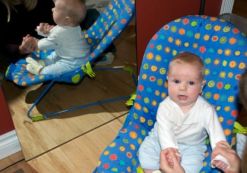 Damien Sitting Up in His Chair