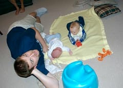 Damien, Samuel and Chris Playing