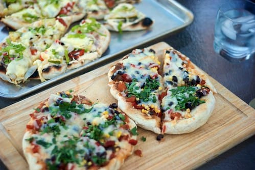 BBQ Pizza from Above