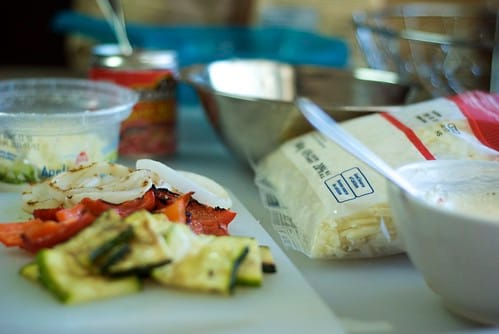 Ingredients for a Veggie Pizza