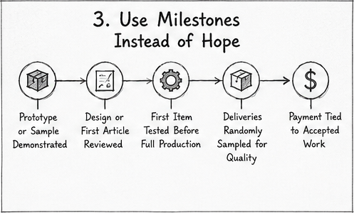 Image of using milestones to manage a vendor