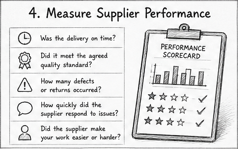 Image of criteria to check a suppliers performance