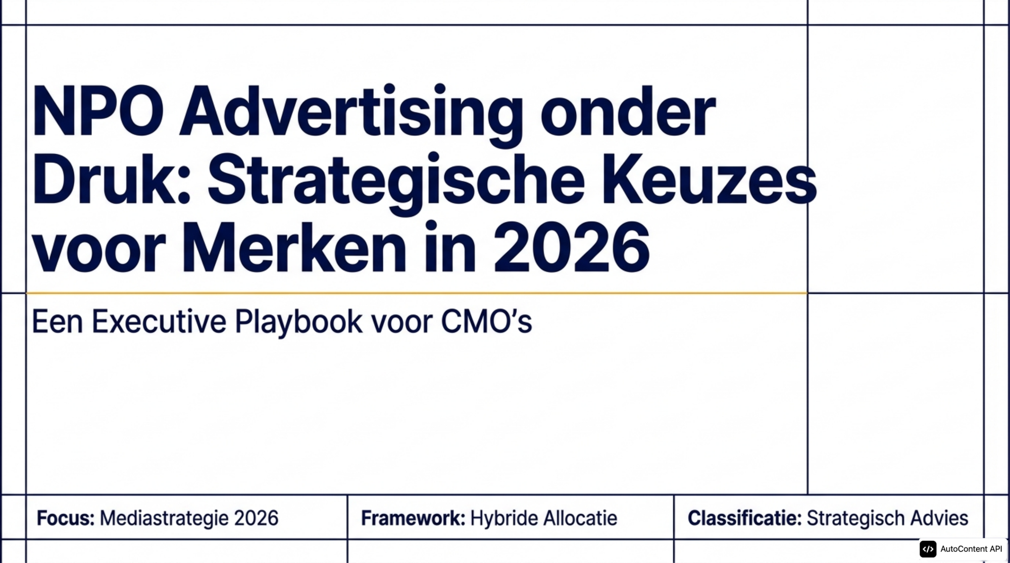 NPO Advertising Strategie: Publieke Omroep Bereik Maximaliseren 2026
