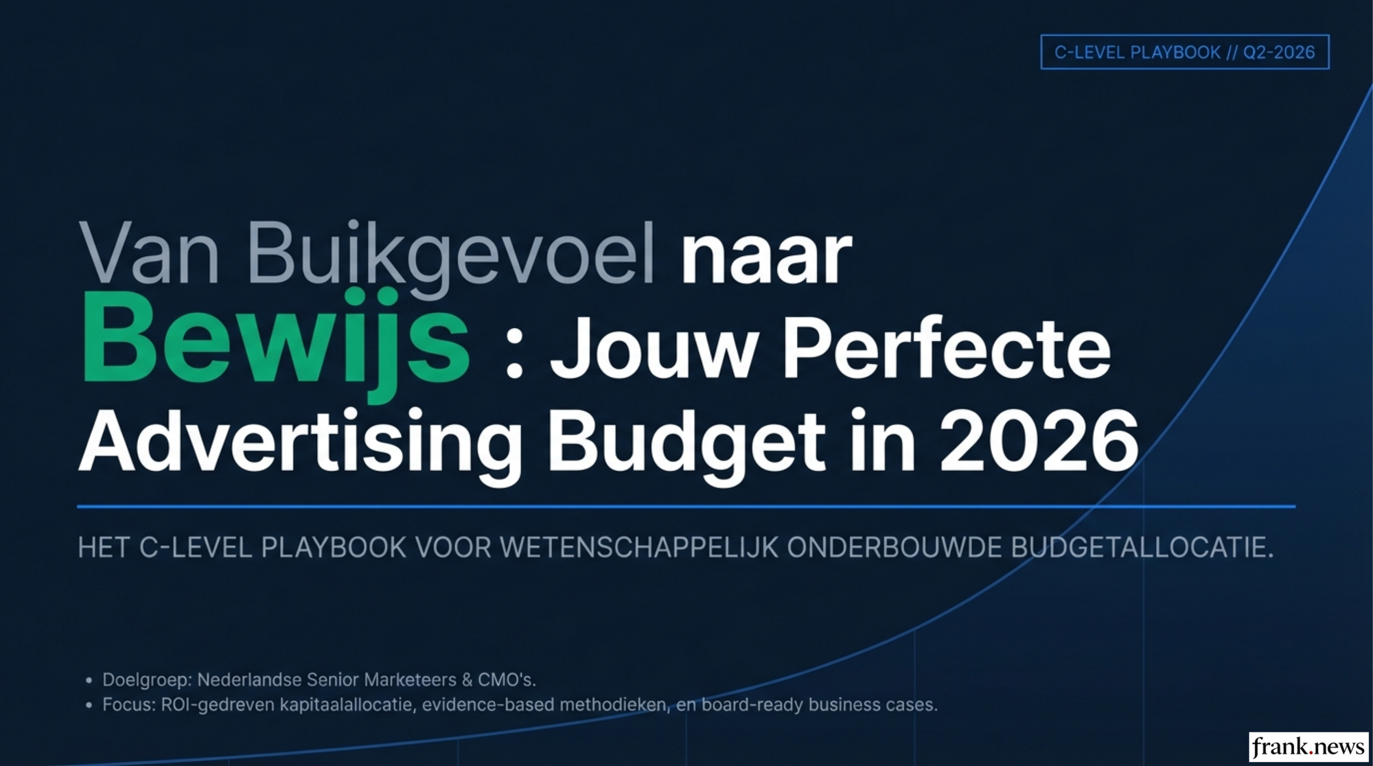 Marketing Budget Allocatie Playbook 2026: Data-Driven Methoden
