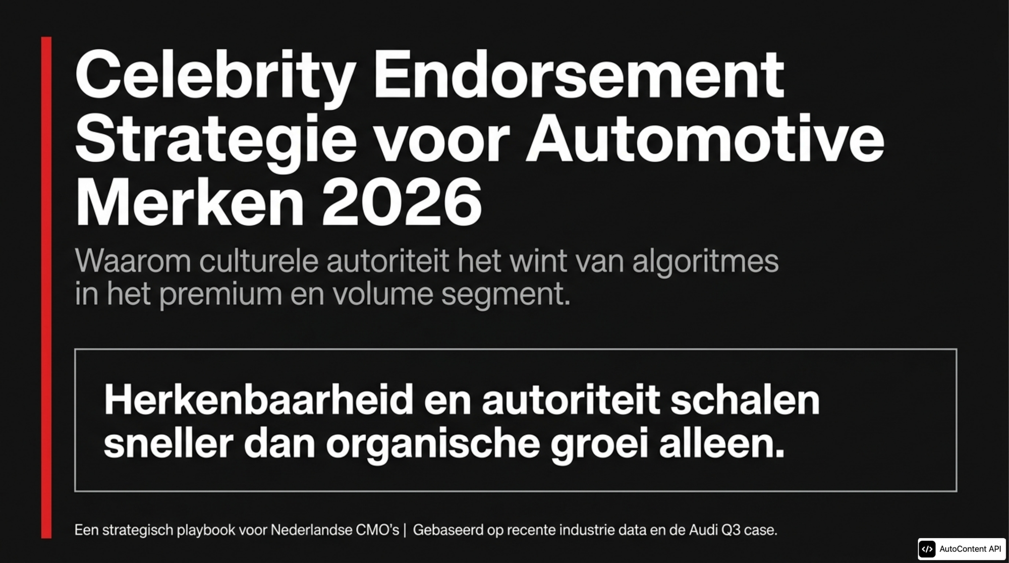 Celebrity Endorsement Strategie voor Automotive Merken 2026