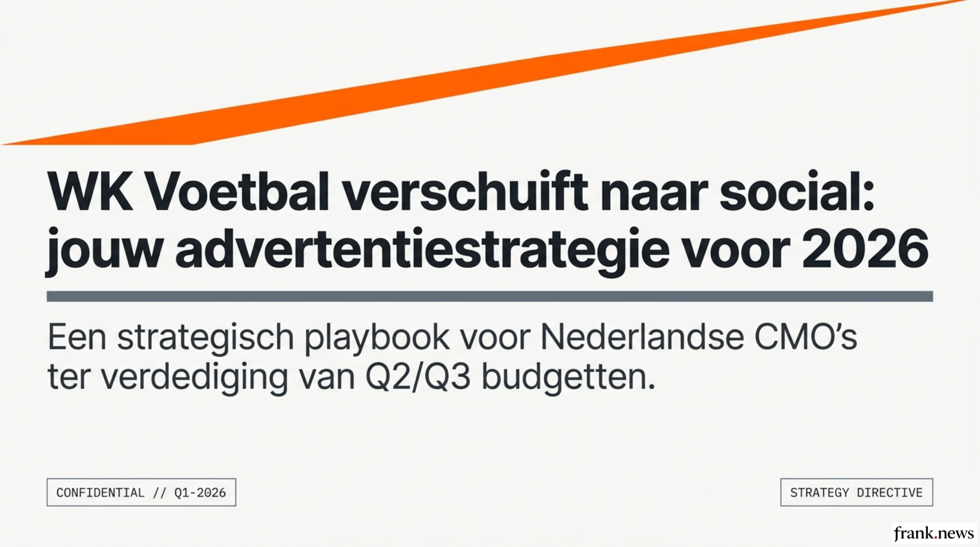 WK Voetbal Social Media Advertising Playbook 2026