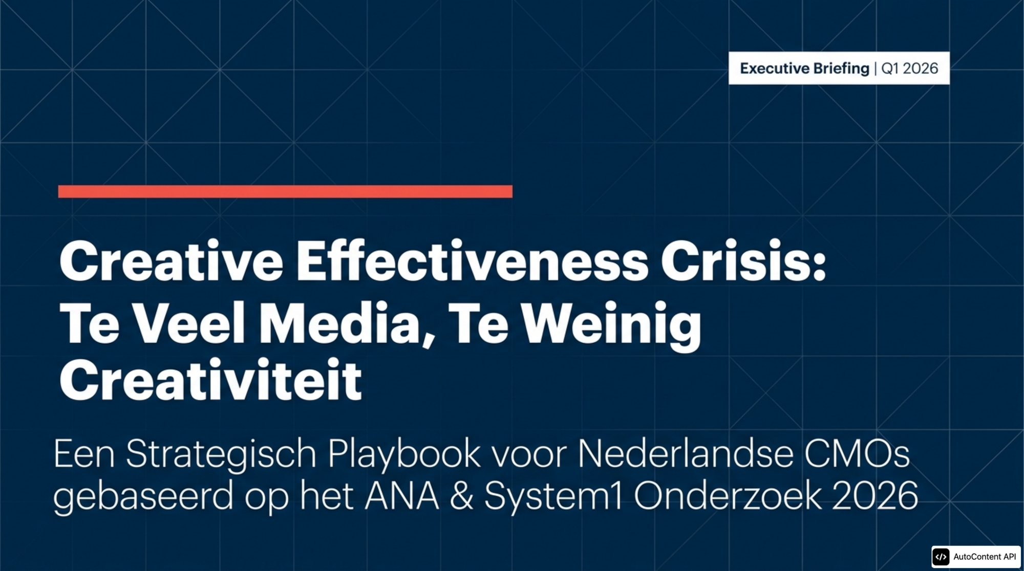 Creative Effectiveness Framework: ANA Inzichten voor Nederlandse Merken
