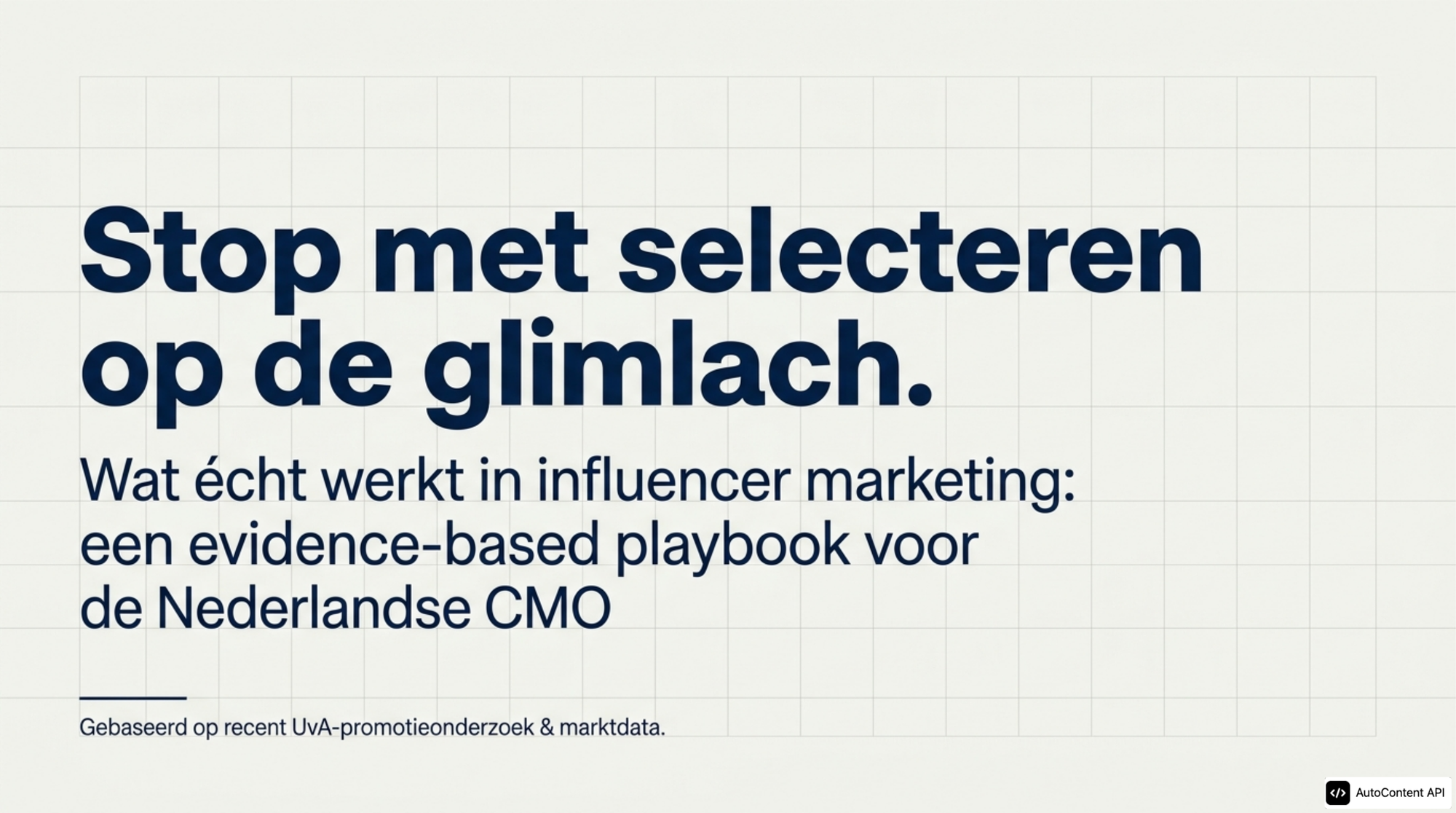 Influencer Selection Playbook 2026: Beyond de Glimlach