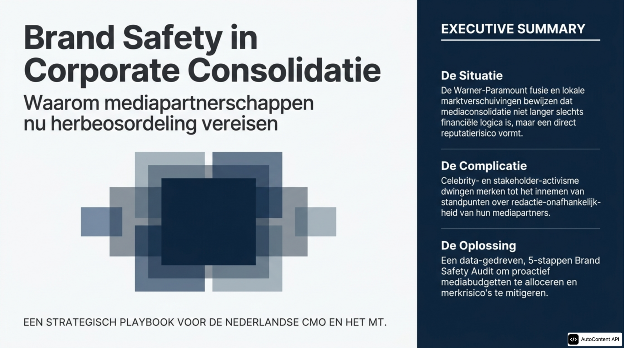 Brand Safety in Corporate Consolidatie: Playbook 2026