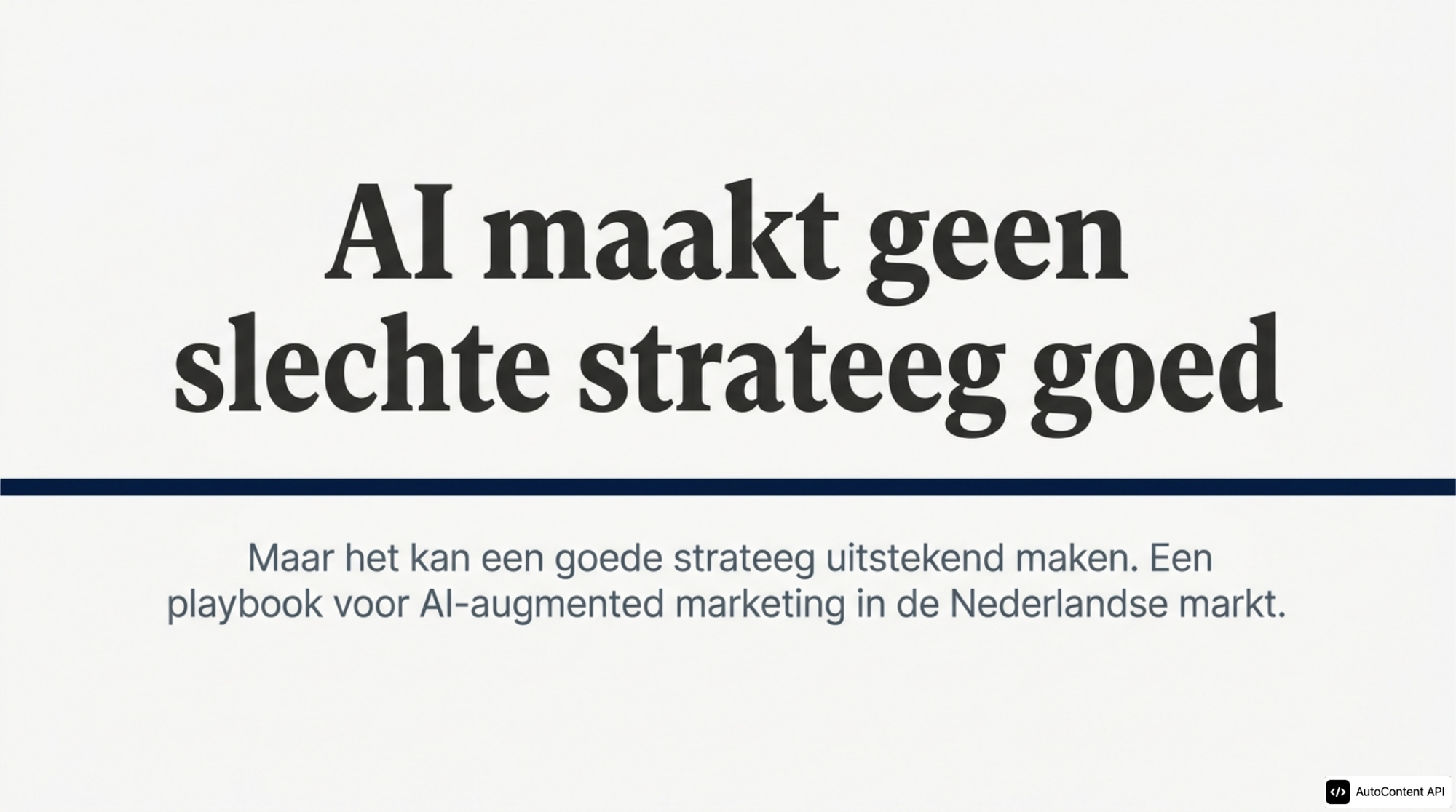 AI-Augmented Marketing Strategie: Implementatieplan 2026