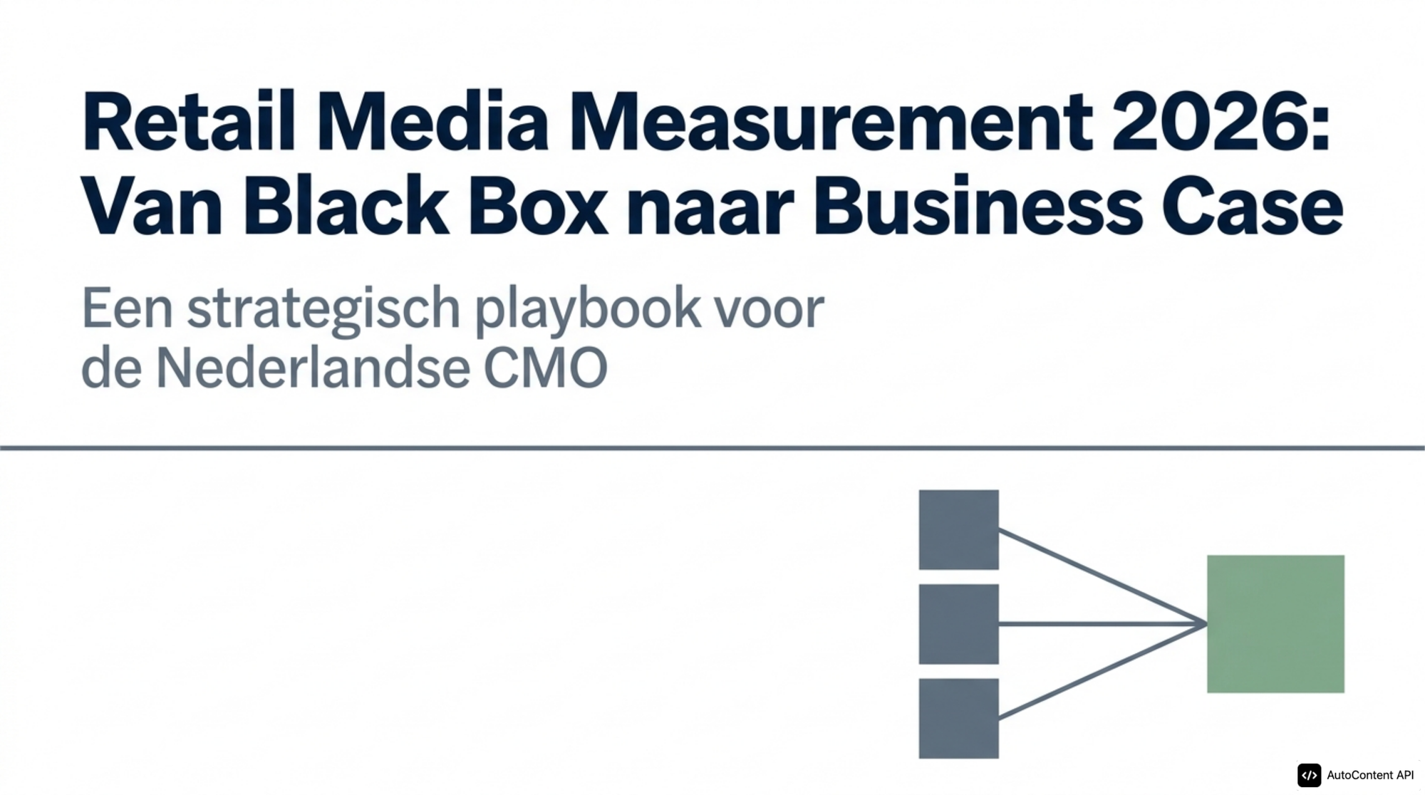 Retail Media Measurement Playbook 2026: Van Chaos naar Controle