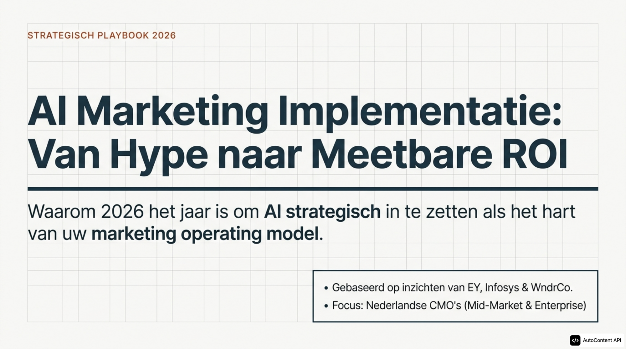 AI Marketing Implementatie: ROI-gedreven Stappenplan 2026