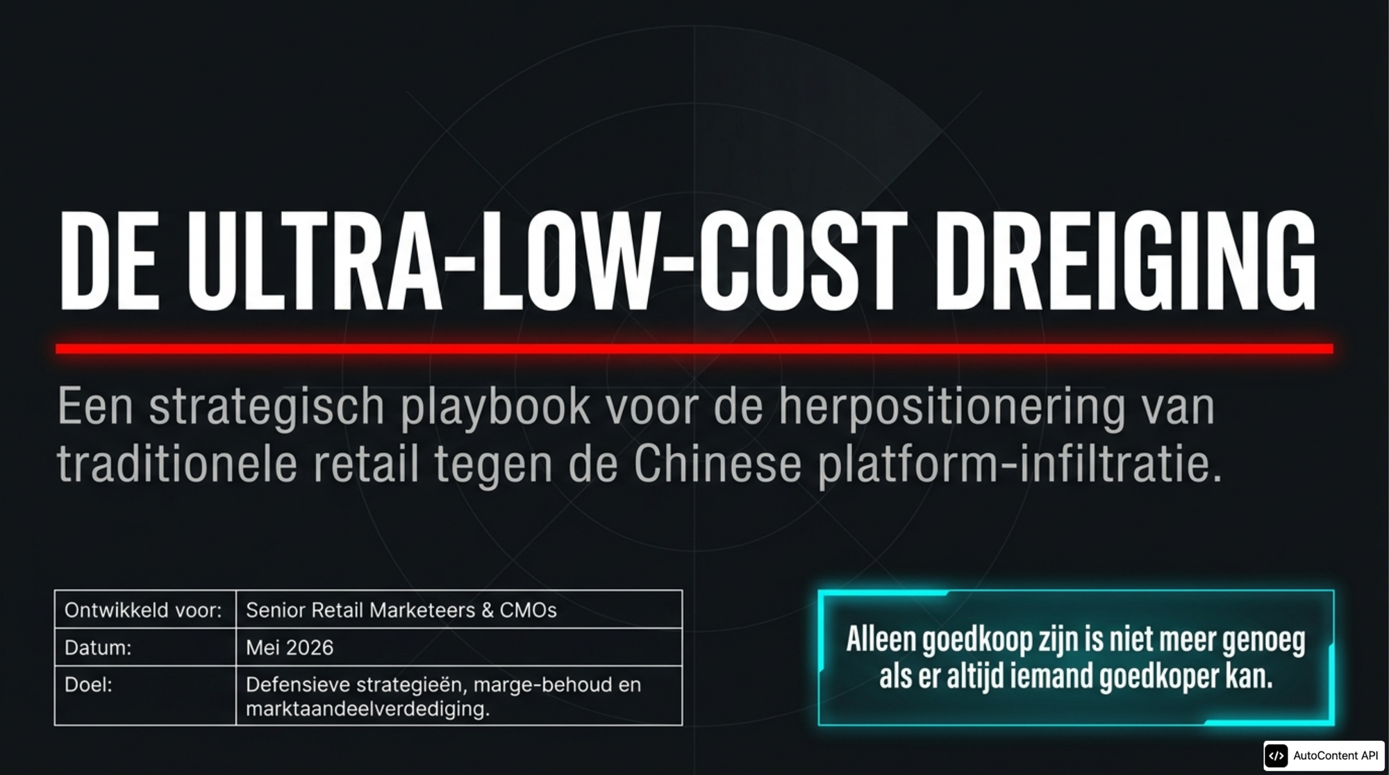 Omnichannel Retail Defensie tegen Ultra Low-Cost Concurrentie 2026